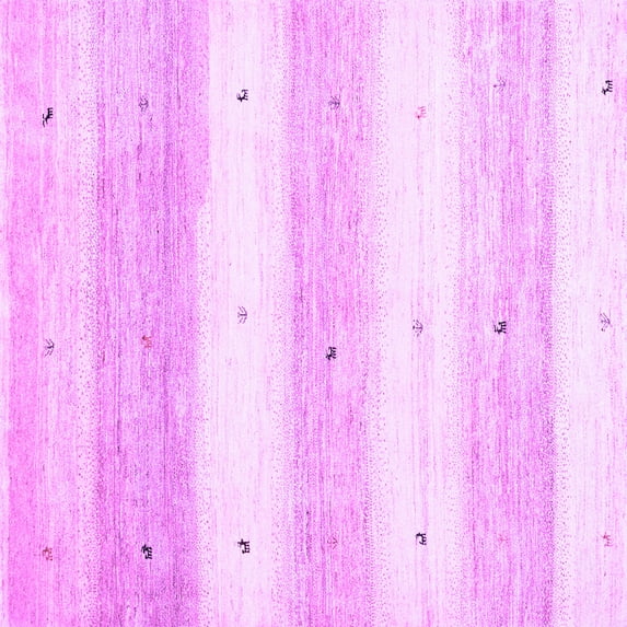 Ahgly Company Indoor Square Solid Purple Modern Area Rugs, 6' Square