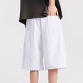 thumbnail image 6 of Ymyiu Mens Summer Shorts Shorts Men Mens Shorts Casual with Elastic Waistband Side and Back Pockets Stretch Size XL(White, XL), 6 of 9