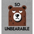 thumbnail image 5 of So Unbearable Youth Heather Gray Long Sleeve Hoodie-Large, 5 of 6