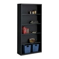thumbnail image 3 of Hirsh 5 Shelf Metal Bookcase, 72in. Height, Black, 3 of 5