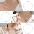 thumbnail image 5 of GROBRO7 12 Constellation Sign Pendant Necklaces for Women, 3Pcs Collarbone Layered Letter Necklaces Jewellery Gifts for Mother Sister Girlfriend, Silver, 5 of 6