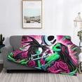 thumbnail image 2 of Goofa The Nightmare Before Christmas Pattern Fleece Throw Blanket for Couch, Soft Checkered Flannel Blanket for Sofa, Warm Cozy Decorative Blanket Fall Decor Gift-40"x30", 2 of 6