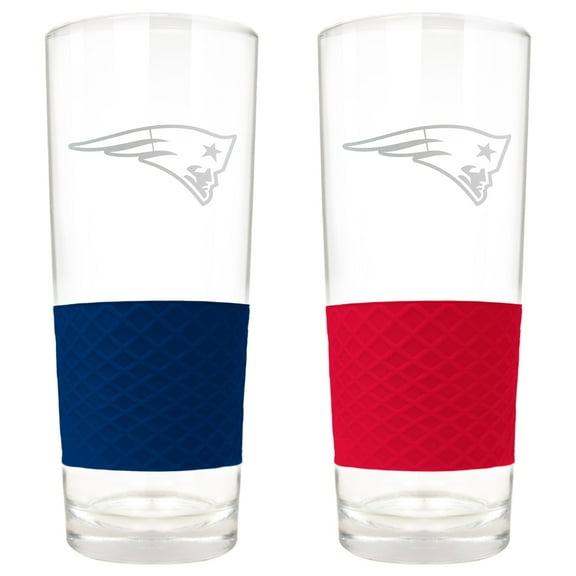 New England Patriots 22oz. Logo Score Pint Glass Two-Piece Set