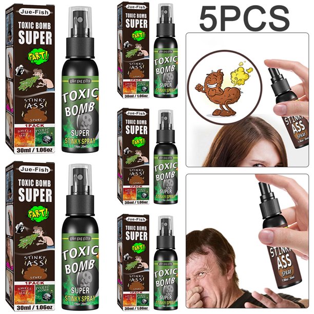 5 Uds Halloween 30ml Pedo Mordaza Spray Broma Juguete Parodia Olor Terrible (bomba)