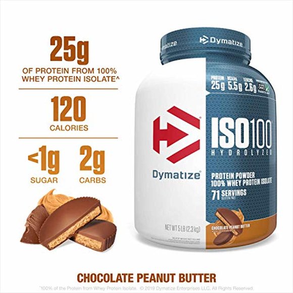 DYMATIZE ISO 1OO CHOCOLATE PEANUT BUTTER 5 LBS DYMATIZE ISO 1OO CHOCOLATE PEANUT BUTTER