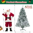 thumbnail image 3 of Huisuilinss Pre-lit Artificial Christmas Tree 6.5FT Snow Flocked Christmas Tree,Artificial Christmas Pine Tree,Large White Xmas Tree With Multicolor Lights & Branch Tips & Foldable Base For Home Offic, 3 of 7