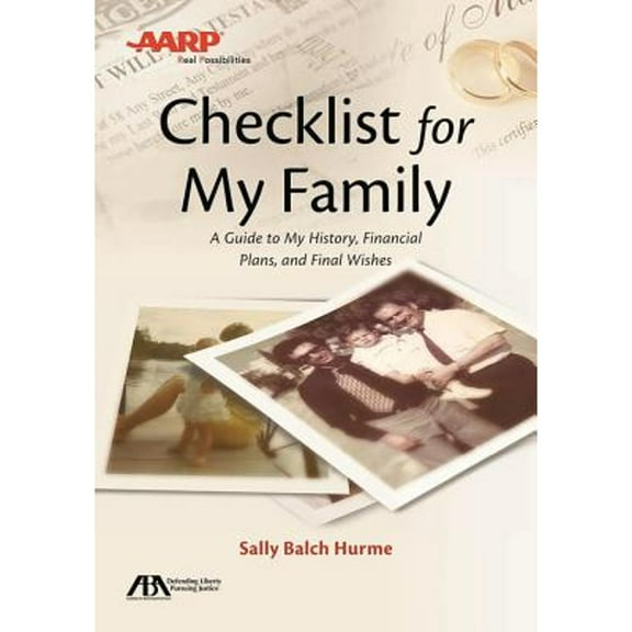 Pre-Owned Aba/AARP Checklist for My Family: A Guide to My History, Financial Plans and Final Wishes (Paperback) 1627229825 9781627229821