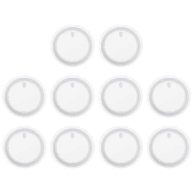 Uxcell 10 Pcs Moldes Redondos de Resina para Llaveros, Kit de Moldes de Silicona Epóxica con Agujero para Colgantes de Llaveros y Joyería