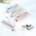 thumbnail image 1 of Stapler Transparent Stapler for Office and School 100 Sheet Capacity with Removable Staple Refill(1Pcs) Rkxzt, 1 of 9