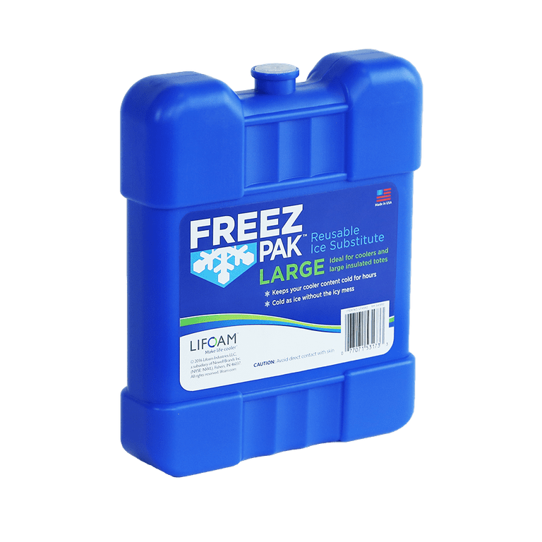 Lifoam Freez Pak Large Reusable Ice Pack with Hard Shell, Blue 2.4lbs