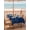 Blue, variant on Outdoor Tablecloth with Umbrella Hole and Zipper, Brown Flowers Rectangle Table Cloth 52x70 Inch Waterproof Tablecloth, Japanese Abstract Floral Plants Simple Art Picnic Table Cover for Patio Camping