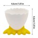 thumbnail image 3 of Soporte de plástico para huevos de pollito con diseño de pie alto - Taza de bandeja de desayuno estable para huevos | Lindo diseño de pollo para cocinas, picnics, fiestas - funcional y decorativo |, 3 of 5