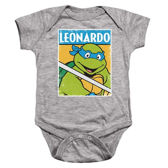TMNT Teenage Mutant Ninja Turtles Leo Unisex Infant Snap Suit for Baby (12 Months) Athletic Heather