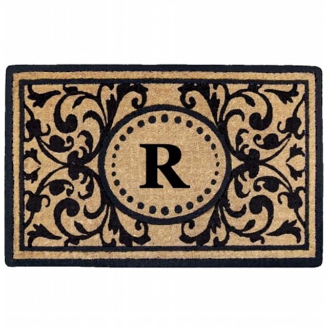 Nedia Home O2319R 22 x 36 Po Heavy Duty Coco Mat Monogrammé R