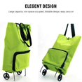 thumbnail image 5 of Foldable Shopping Trolley Bag with Wheels Collapsible Shopping Cart Reusable Foldable Grocery Bags Travel Bag Green, 5 of 5