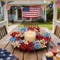 thumbnail image 1 of MTBLYS Independence Day Wreath 15.75 Inch Plastic Artificial Floral Decor Front Door Hanging Window Porch Home Holiday Use, 1 of 6