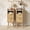 Natural-2pcs, variant on 26.4" Tall Narrow Nightstand Set of 1, 9.8" Wide Fluted End Table with 2 Drawer & Open Shelf, Wood Night Stand with Rounded Corner, Slim Side Table for Bedroom, Living Room, Natural