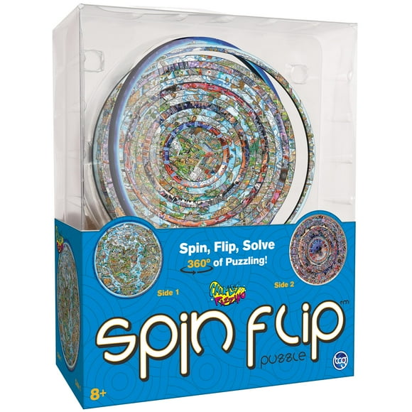 Puzzle Spin Flip Charles Fazzino, 14 anillos 3D para niños y adultos