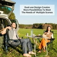 GVDV Folding Camping Chair with Removable Footrest and Adjustable