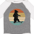 thumbnail image 4 of Inktastic Skateboard Bear Retro Sunset Boys or Girls Long Sleeve Baby Bodysuit, 4 of 5