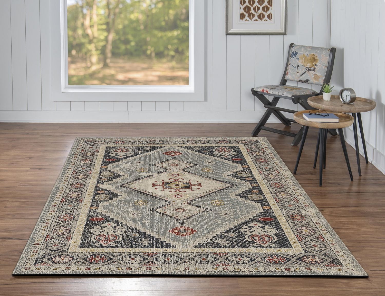 Great Zero Marle Ivory & Blue 5' x 7'6" Area Rug