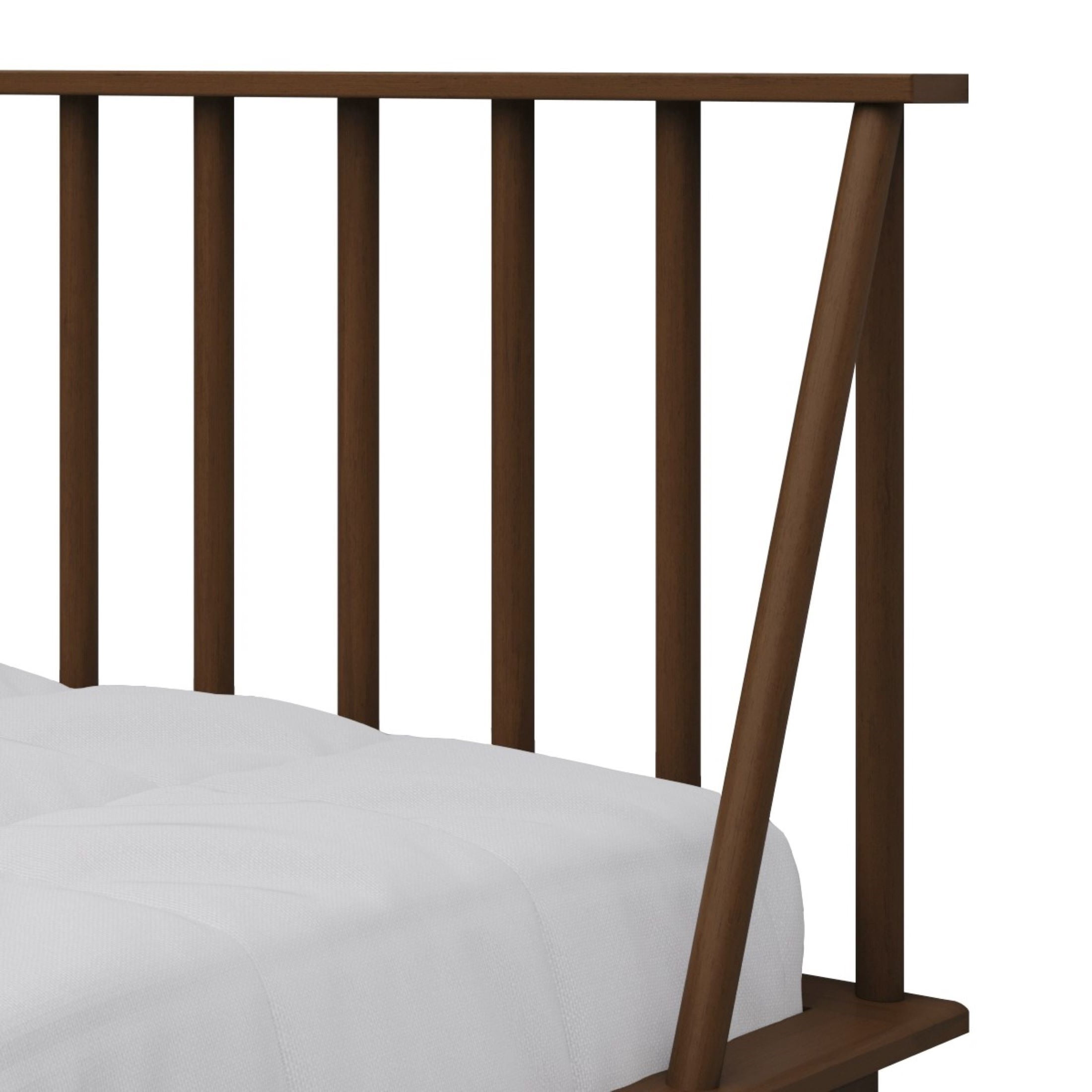 Castle Place Vintage Spindle Twin Size Wooden Daybed, Walnut