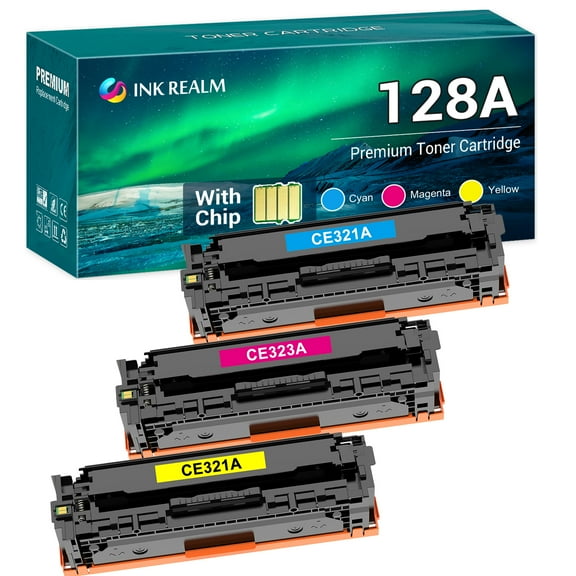 Cool Toner Compatible Toner Replacement for HP CE321A CE323A CE322A for Use with LaserJet Pro CP1525N CP1525NW CM1415FN CM1415FNW MFP Printer Ink (Cyan,Magenta,Yellow,3-Pack)