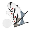 thumbnail image 3 of YFYANG Oven Mitts and Pot Holders Sets 4 Pieces, Non-Slip Heat Resistant Winter Red Berries Kitchen Glove Pot Mat for Cooking and Baking, 3 of 8