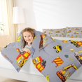 thumbnail image 4 of Homewish Excavator Theme Bedding Comforter Set,Construction Vehicles Twin Comforter Sets,Orange Gray Bedding Set For Boys Kids,Ultra Soft Home Decor Reversible,2 Pieces, 4 of 8