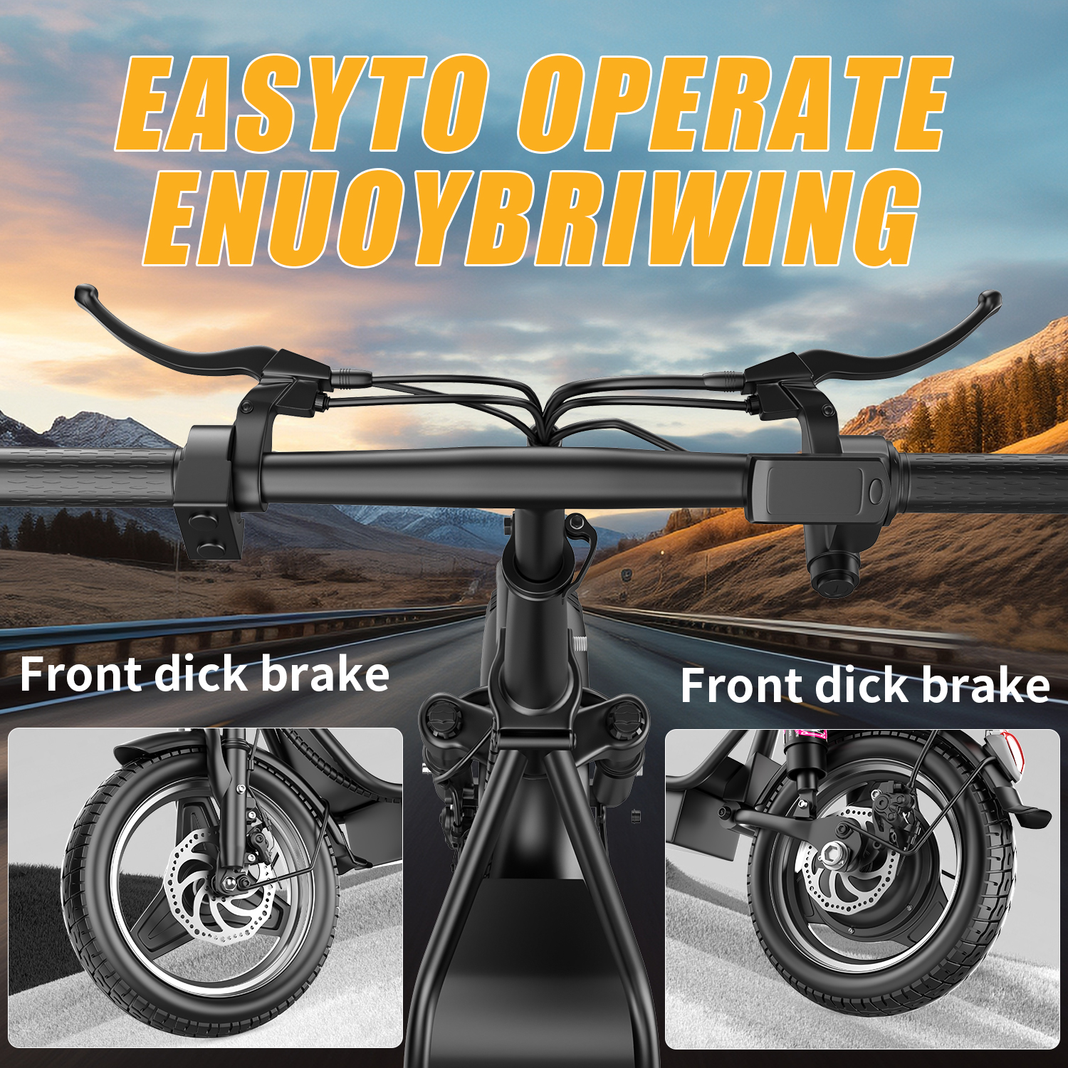 ASKGO K10 Electric Scooter with Seat,1200W Peak Motor 48V 15AH Commuter Scooter, 25Mph Escooter with basket (Removable),UL2722,Grocery Ebike, shopping Ebike, pet Ebike