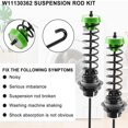 thumbnail image 2 of 4 Pcs W11130362 Washer Suspension Rods Kit Compatible with Whirlpool Maytag Kenmore Amana, 2 of 6