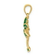 thumbnail image 2 of 14k Yellow Gold Enameled Palm Tree Pendant Charm, 2 of 4