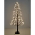 thumbnail image 5 of Hi-Line Gifts Pre-Lit Brown Artificial Cluster Twig Tree - 5' - Warm White LED Lights, 5 of 6