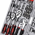thumbnail image 7 of Cartman 205 Piece Tool Set Ratchet Wrench with Sockets Kit in Plastic Toolbox Red, 7 of 7