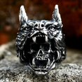 thumbnail image 4 of ZMY Home Stainless Steel Viking Warrior Skull Ring with Wolf Pelt Realistic and Unique Design for Men (13), 4 of 7