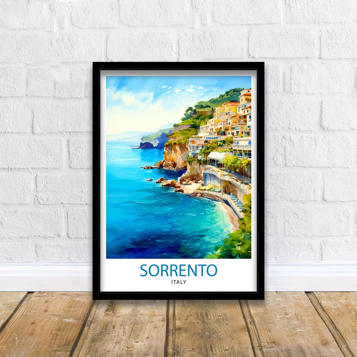 Sorrento Italy Travel Printsorrento Wall Decor Sorrentoitaly Travel Prints Sorrento Art Print Sorrento Italy Illustration