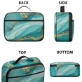 thumbnail image 3 of Blue and Gold Marble Pattern Insulated Lunch Bag Teens,Bento School Lunch Bag for Teens for Work,Picnic or Travel 10.6x7.7x4.3 Inches,12 Can Capacity, 3 of 6