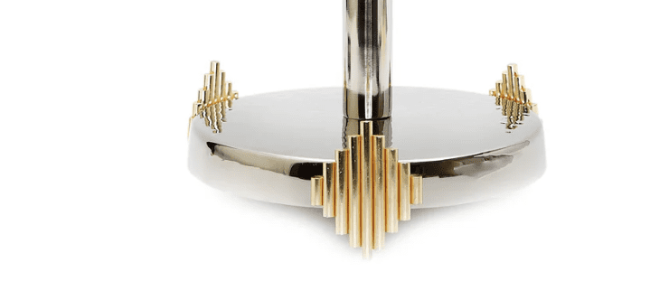 Classic Touch Symmetrical Design Paper Towel Holder - Gold