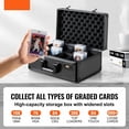 thumbnail image 2 of Graded Card Storage Box, 108 Card Capacity, Lockable Case for PSA BGS SGC Cards, Top Loaders, Foam Dividers, Sports Card Collector Case, 2 of 7