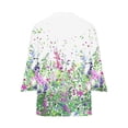 thumbnail image 5 of BangWanChi Summer Cardigans for Women Lightweight Women's Fashion Casual Printing V-Neck 3/4 Sleeve Loose Ladies Tops Blouses Cardigan, 5 of 5