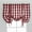 Red, variant on Buffalo Check Plaid Gingham Custom Fit Farmhouse Window Curtain Tie Up Shades - Assorted Colors