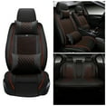 thumbnail image 6 of Maidao Car Seat Covers Leather Set for Nissan for Quest 2004-2009 5 Seats Compatible Airbag Water Resistant Front Rear Cushion Protector with Pillow Black, 6 of 8