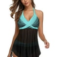 thumbnail image 2 of Maillots de Bain 2 Pcs pour Femmes Ensemble Tankini avec Shorty Robe de Bain Amincissante Maillot de Bain Grande Taille Robe de bain Tankini, 2 of 7