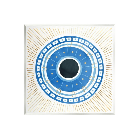 Stupell Industries Patterned Evil Eye Mati Symbol Graphic Art Unframed Art Print Wall Art, Design by Ziwei Li