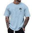 thumbnail image 2 of Styesk T-Shirts pour Homme Mode Décontractée Imprimé Col Rond Pull T-Shirt Manches Courtes Blouse, 2 of 6