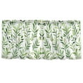 thumbnail image 7 of Yayeee Kitchen Curtains Set of 2 Light Filtering 57"x24" Over Sink Window Panels, Green Leafy Pattern, 7 of 7