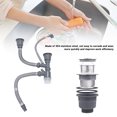 thumbnail image 3 of Double Sink Hose Drain Kit, Double Sink Drain Kit PP Stainless Steel Anti Clogging  for Kitchen, 3 of 7