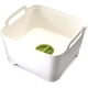 thumbnail image 1 of Lavabo de lavado y drenaje Lavabo con tapón de drenaje Asas de transporte 12.4 pulgadas x 12.2 pulgadas x 7.5 pulgadas, blanco oso de fresa Hogar, 1 of 2