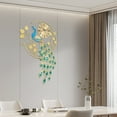 thumbnail image 3 of 65*93cm Gold Wall Clock Luxury Bird Large Wall Clock Battery Powered Metal Living Room Wall Watch Decor, 3 of 15
