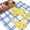 Blue, variant on Summer Lemon Watercolor Area Rugs 5'x8', Washable Small Throw Rugs for Classroom Bedroom, Geometric Blue Line Plaid Indoor Outdoor Rug Non-Slip Low Pile Carpet Runner Reversible Floor Mats
